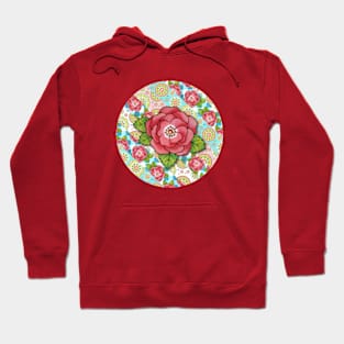 Mandala and Rose Stripe Hoodie